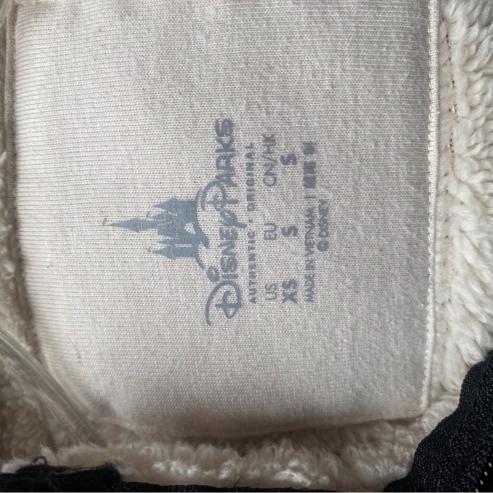 Puffer Disney Quilted Mickey Mouse Sherpa Lined Jacket XS Black - Picture 8 of 9